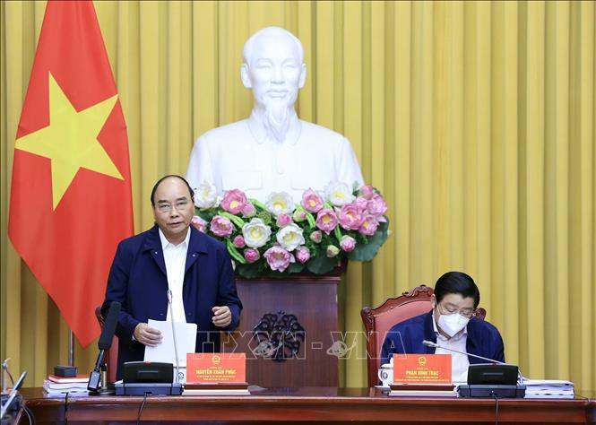 Chủ tịch nước Nguyễn Xuân Phúc: Đẩy nhanh tiến độ xây dựng Đề án về Nhà nước pháp quyền 